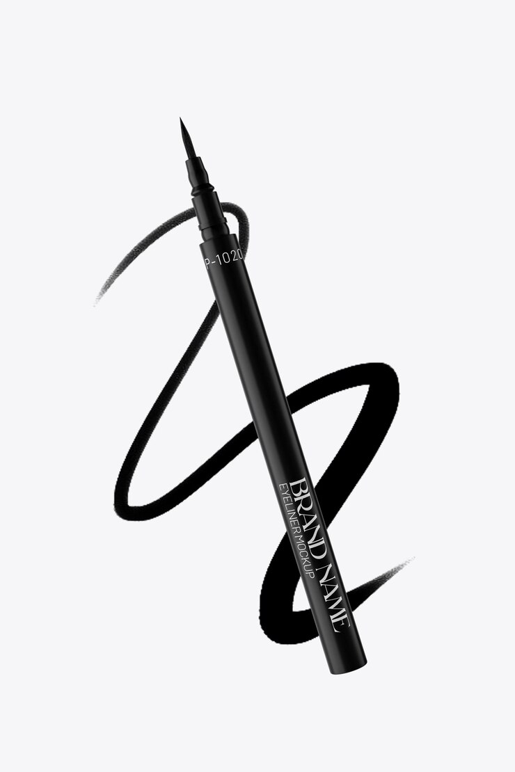 PSD aanpasbare eye liner psd mockup voor uw merkpromotie