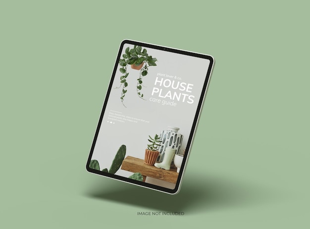Aanpasbare mockup van een luxe tablet met veranderlijk schermontwerp voor UIUX Product Showcase 3D Render