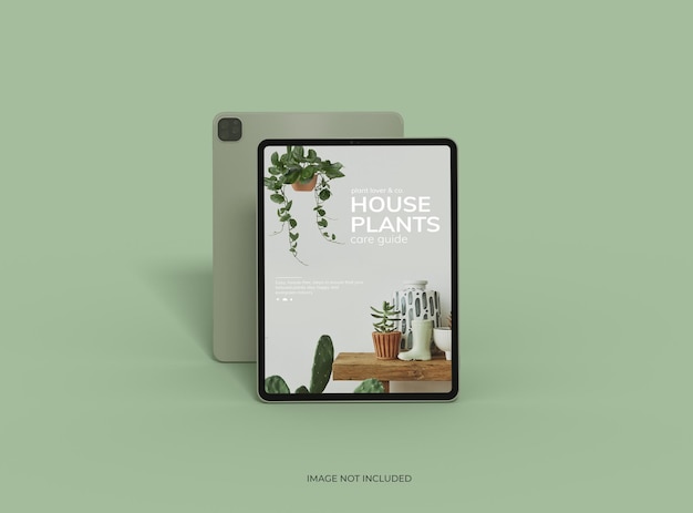 Aanpasbare mockup van een luxe tablet met veranderlijk schermontwerp voor UIUX Product Showcase 3D Render