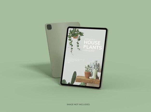 Aanpasbare mockup van een luxe tablet met veranderlijk schermontwerp voor UIUX Product Showcase 3D Render