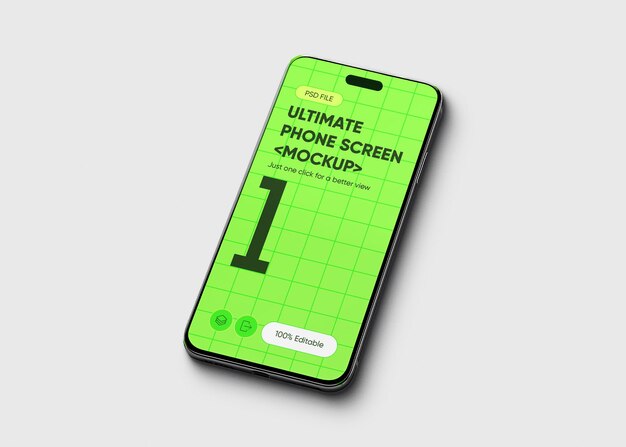 PSD aanpasbare smartphone-mockup met bewerkbare achtergrond