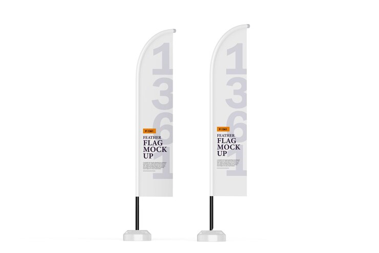 Aanpasbare vlag PSD Mockup