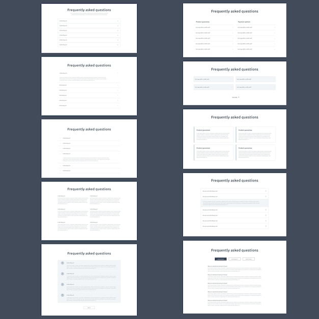 Aanpassingsbestand voor het ontwerp van de FAQ-pagina van de website