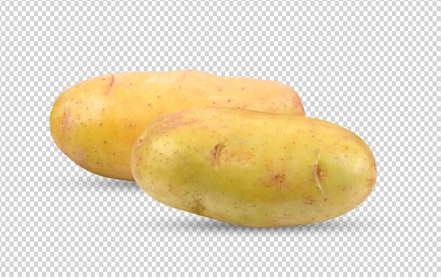 Aardappel geïsoleerd op alfalaag