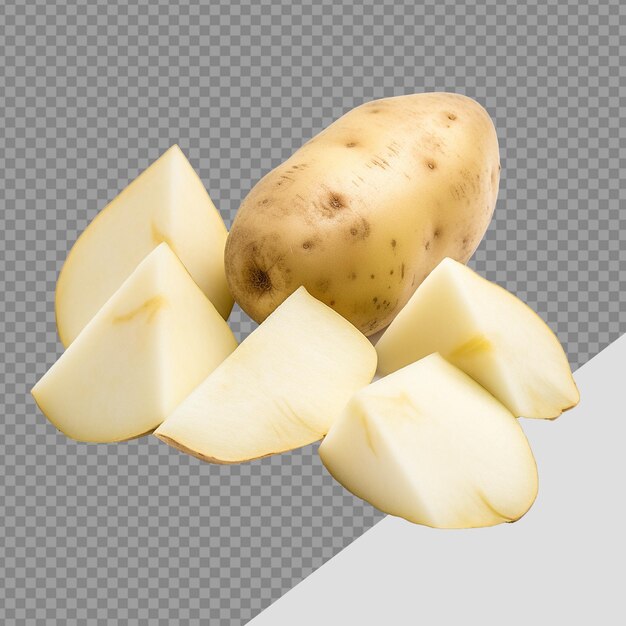 PSD aardappel geïsoleerd op witte achtergrond