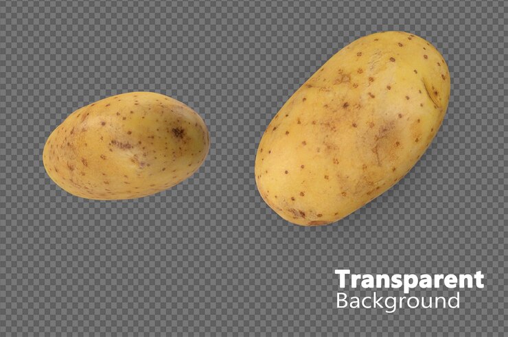 PSD aardappel op een doorzichtige achtergrond
