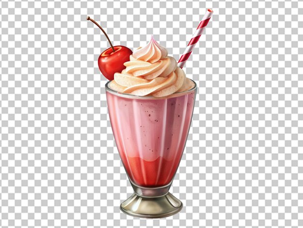 PSD aardbeien milkshake