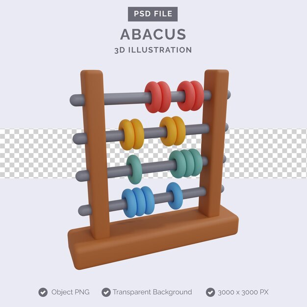 Abacus 3d illustratie