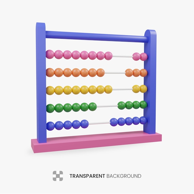 PSD abacus 3d illustratie