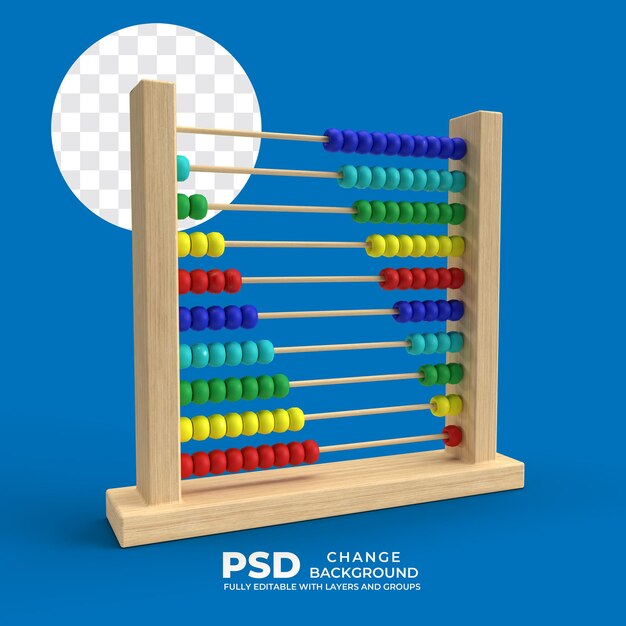 Abacus 3d rendering geïsoleerd object