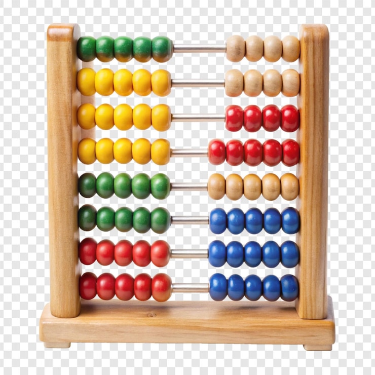 PSD abacus isolated on transparent background
