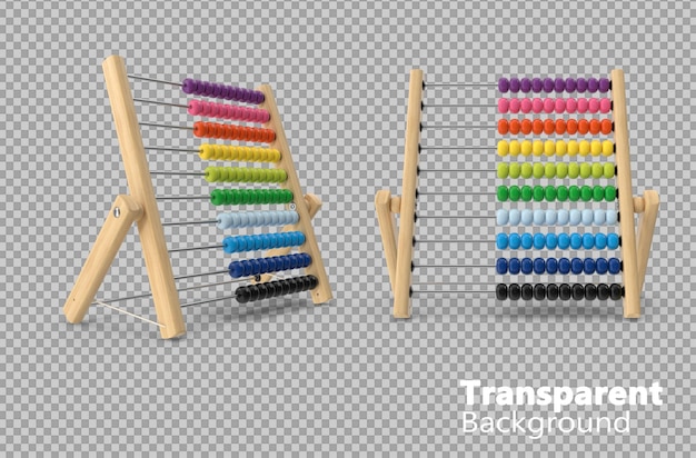 PSD abacus on transparent background