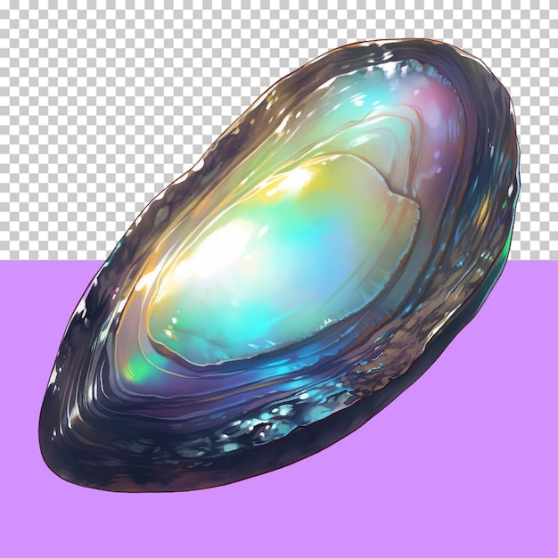 An abalone shell isolated object transparent background