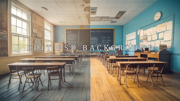 PSD abandoned school classroom