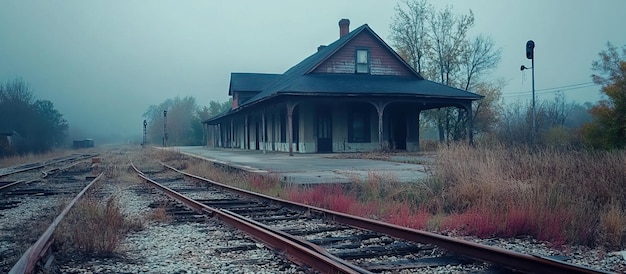 abandoned train station