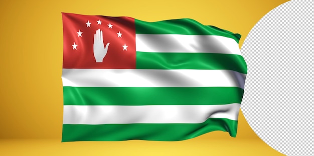 Abkhazia bandiera sventolante realistico isolato su png trasparente