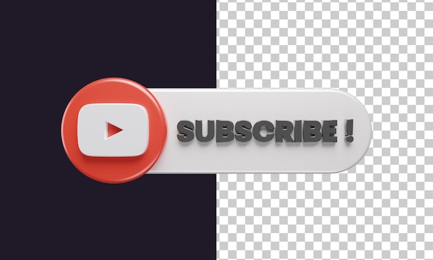 PSD abonneer knop youtube 3d