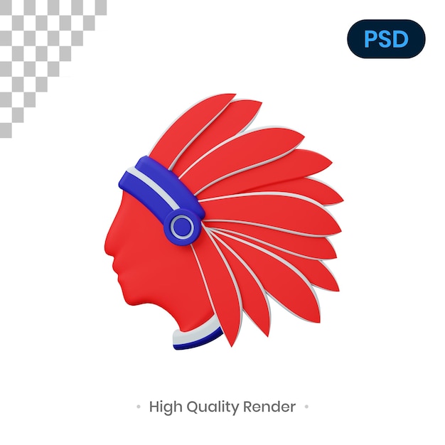 PSD aborigin 3d render illustration premium psd