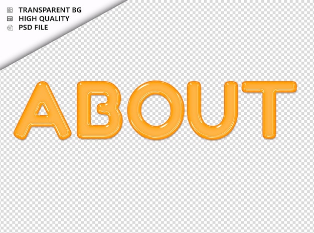 About typography yellow text glosy glass psd transparent