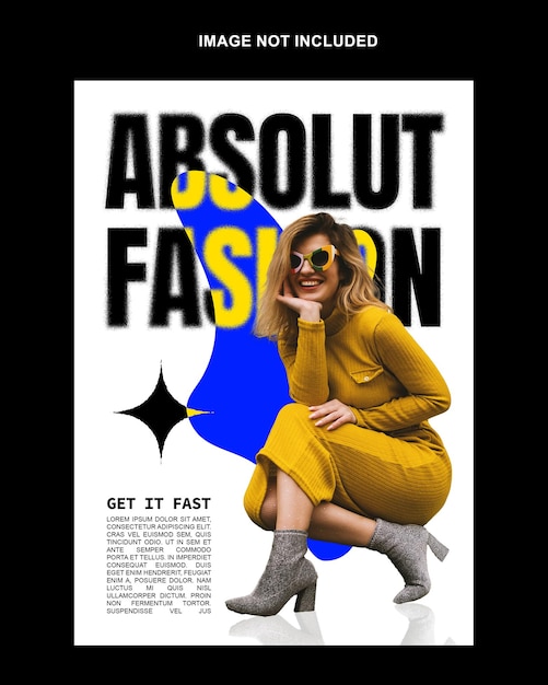 PSD absolut fashion a4 poster design