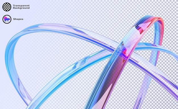 액체 유리 홀로그래픽 투명 선과 함께 추상적인 3D 배경 무지개 리본 분산 빛과 함께 네온 그라디언 테이프 무지개 유체 흐름 곡선 모양 렌더 배너