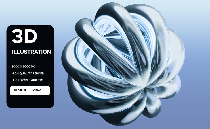 PSD abstract 3d illustration