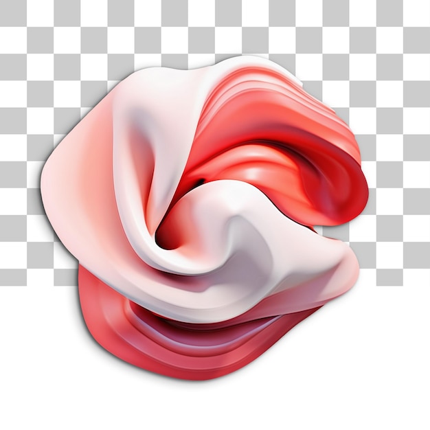 Abstract 3d organic shape fluid