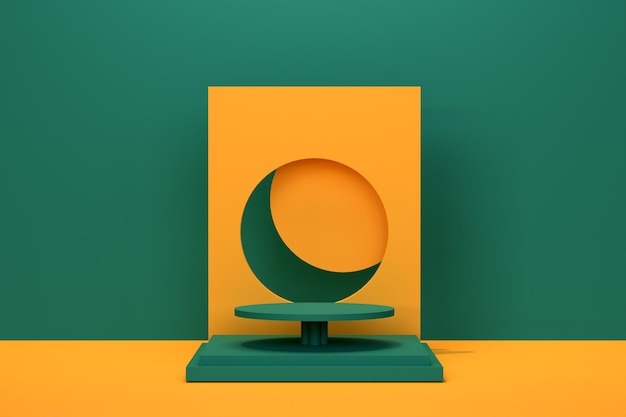 abstract 3d podium background with editable color for product placement
