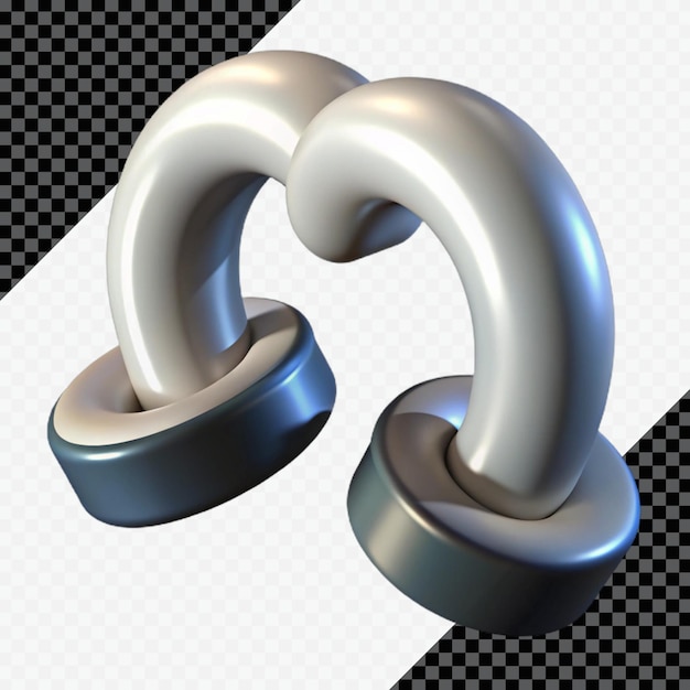 Abstract 3D-rendering van met elkaar verweven vormen