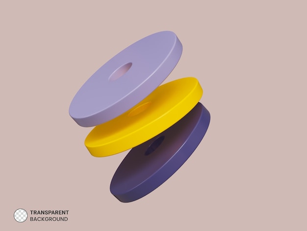 PSD abstract 3d shape illustration