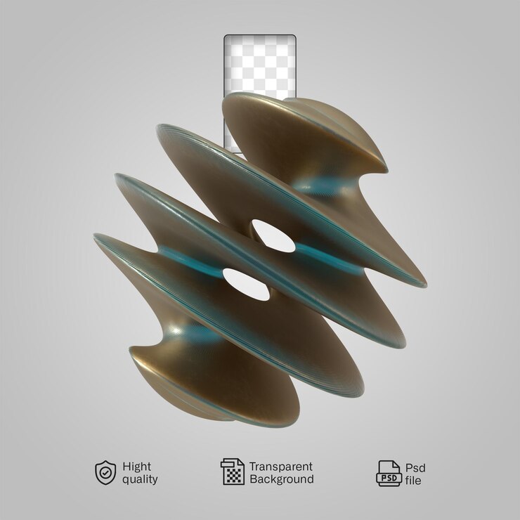 PSD abstract 3d shape