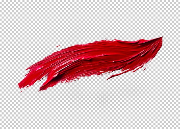 Premium PSD  Paintbrush with red paint isolated on transparent background  png psd