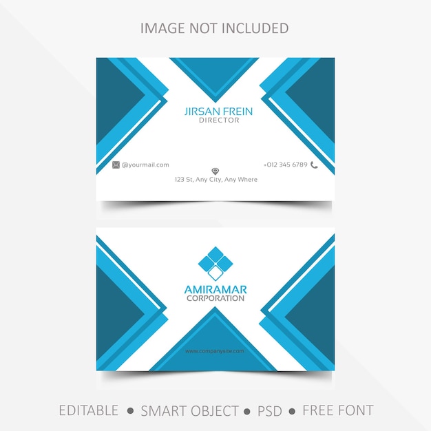 Abstract all black blue both side design bundle business card clean colorful corporate cr