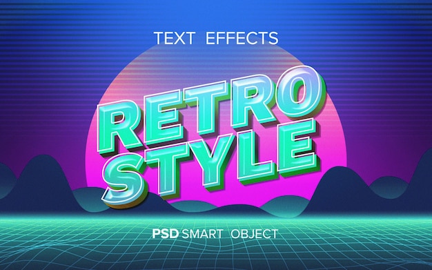 Abstract arcade text effect