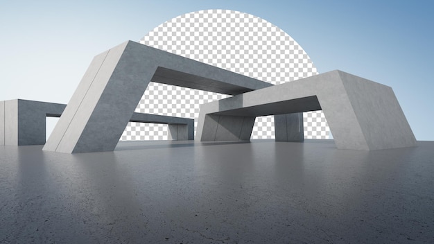 Abstract architecture design of modern building