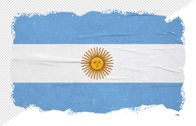 Abstract Argentina flag with ink brush stroke effect