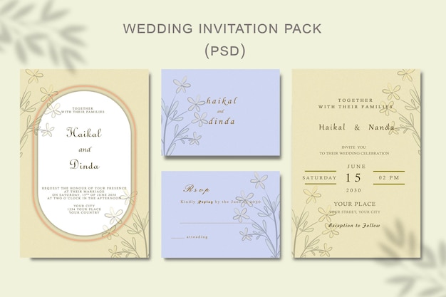PSD abstract art background vector. luxury invitation card
