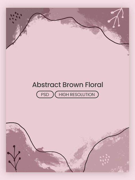 Abstract background brown illustration floral theme