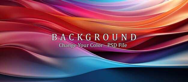 PSD abstract background of colorful wavy lines