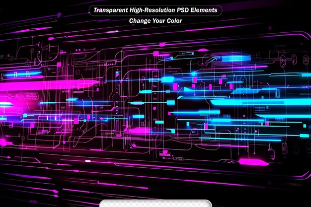 PSD 抽象的な背景 電気ダッシュボード接続 未来的な技術