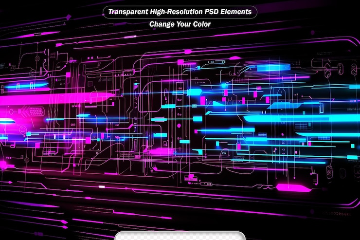 PSD abstract background electric dashboard connection futuristic technology