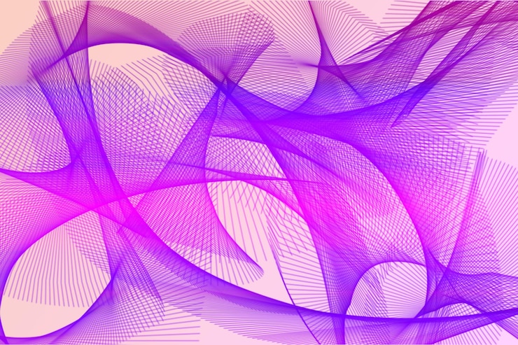 PSD abstract background featuring wavy lines in shades of purple and pink creating a vibrant and visual