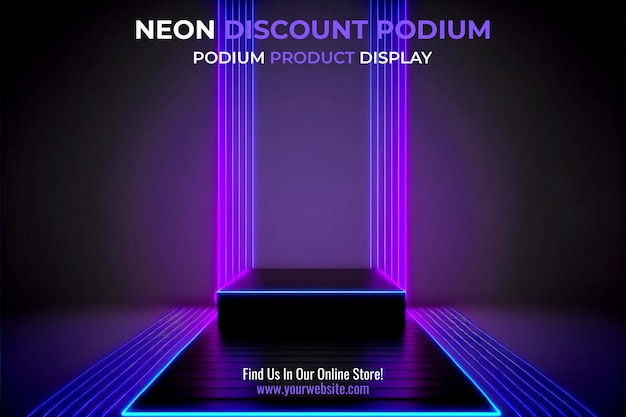 Abstract background futuristic pedestal for product presentation, podium product 3d redering