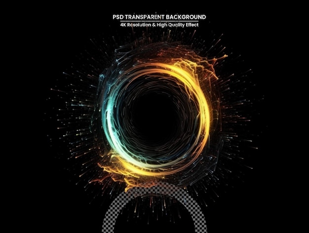 Abstract background luminous swirling Elegant glowing circle Sparkling particle background