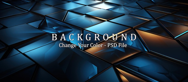 PSD abstract background made of shiny metal cubes