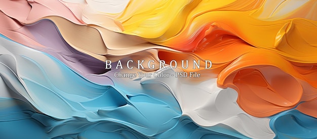 PSD abstract background multicolored liquid acrylic painting