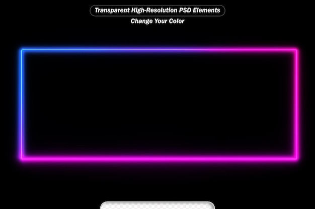 PSD Абстрактный фон красочной неоновой волнистой линии, светящейся в темноте