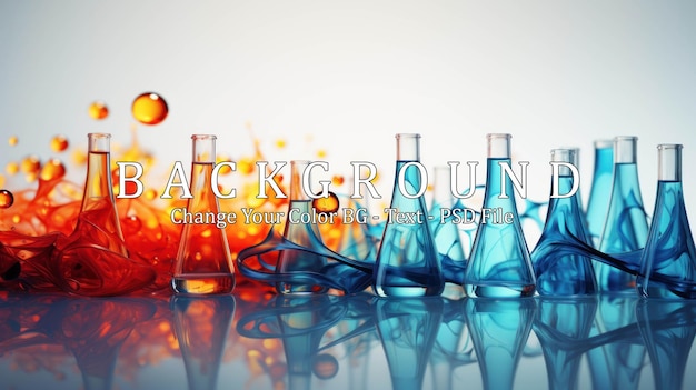 Abstract background theme chemistry test tubes experiments