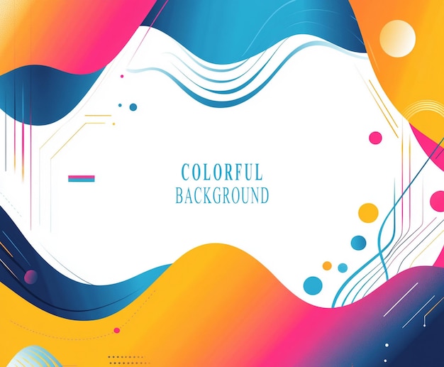 abstract background vector presentation design with colorful shapes and wavy lines