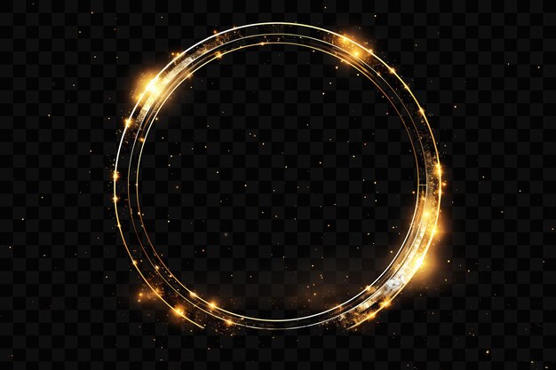 PSD abstract background with a circle of gold particles and stars